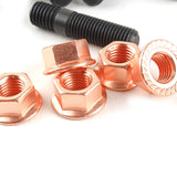 M10 x 1.5mm to M10 x 1.25mm Stud Kit with Ovate Nut For Garrett GT40 GT42 Series
