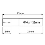 M10 x 1.5mm to M10 x 1.25mm Stud Kit with Ovate Nut For Garrett GT40 GT42 Series