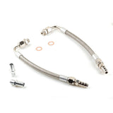 9.5" Water Line Kit AN6 to M16 16mm 1.5mm Pitch Adapter For Garrett T3 TB03 SAAB TE05-12B BorgWaner K26-6720