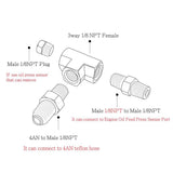 20" Length 4AN Universal Oil Feed Line M10 x 1.25mm pitch For MHI TF035HM TD04 Trust Greddy T517Z T518Z Oil Cooled Turbo