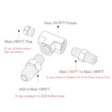 40" Long 4AN AN-4 Turbo Oil Feed line Kit 1/8NPT T-Fitting