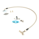 40" Univeral Oil Feed Line w/ 10AN Return Flange For Holset's Cummins' HX35 HX40 HX50 HX55