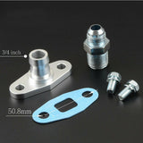 Turbo Oil Feed Fitting & Drain Flange Kit For BorgWarner S200SX S360 363 366 400 Series