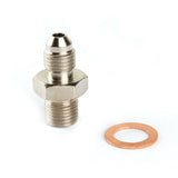Oil Feed Fitting 4AN to M12 12mm / 2.5mm hole to 4AN For SAAB VOLVO TD04H TD04HL BorgWarner K03 K04 Holset HX35 HX40 HX45 HX50 HX55