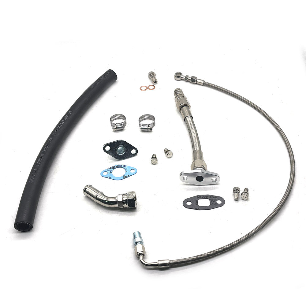 Top Mount Oil Feed & Return Line For TOYOTA 1JZ 2JZ engine with BorgWarner S Series S400 SX SX-E S200 S300 S200-SXE