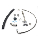 Top Mount Oil Feed & Return Line For TOYOTA 1JZ 2JZ engine with BorgWarner S Series S400 SX SX-E S200 S300 S200-SXE