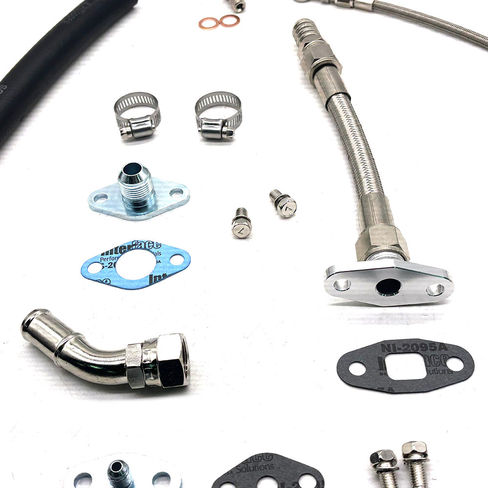 Top Mount Oil Feed & Return Line For TOYOTA 1JZ 2JZ engine with Garrett T3 T4 T04Z