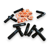 Manifold Black Studs & Egged Copper Nuts For TOYOTA 1JZ 2JZ 1JZGTE 2JZGTE SOARER SUPRA