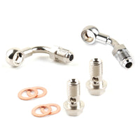 6AN 45& 90Deg Banjo Bolt Kit Turbo Water Coolant M12x1.25mm For VOLVO / SAAB TD04L TD04HL Series