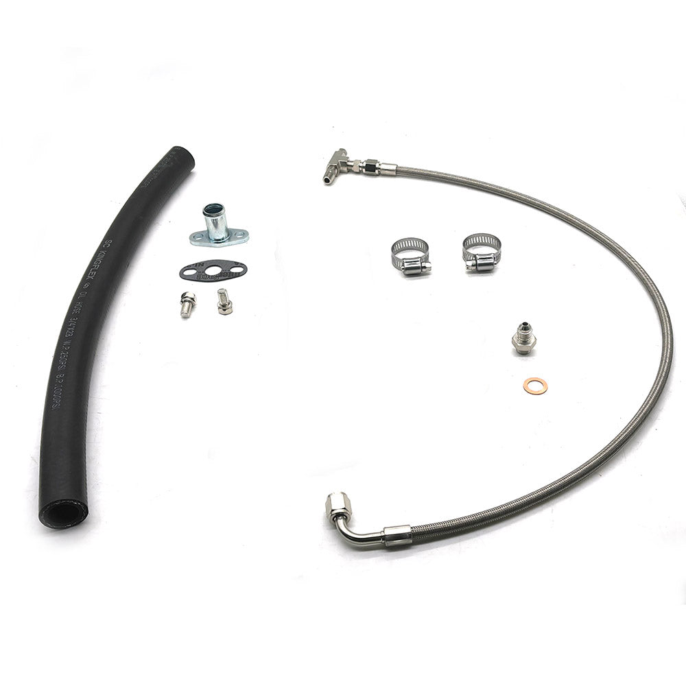 Top Mount High Mount Oil Feed & Return Line Kit For NISSAN CA18DET S13 Greddy TD05 TD06 Oil Cooled