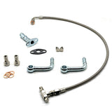 Universal Oil Water Line Kit For Garrett GT25 GT28 GT30 Ball Bearing 90Deg 1/2" Pipe