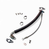 4AN Oil Feed & 3/4" Soft Hose Return Line For Toyota Land Cruiser 12HT HJ61 4.0L Diesel with CT26 Turbo