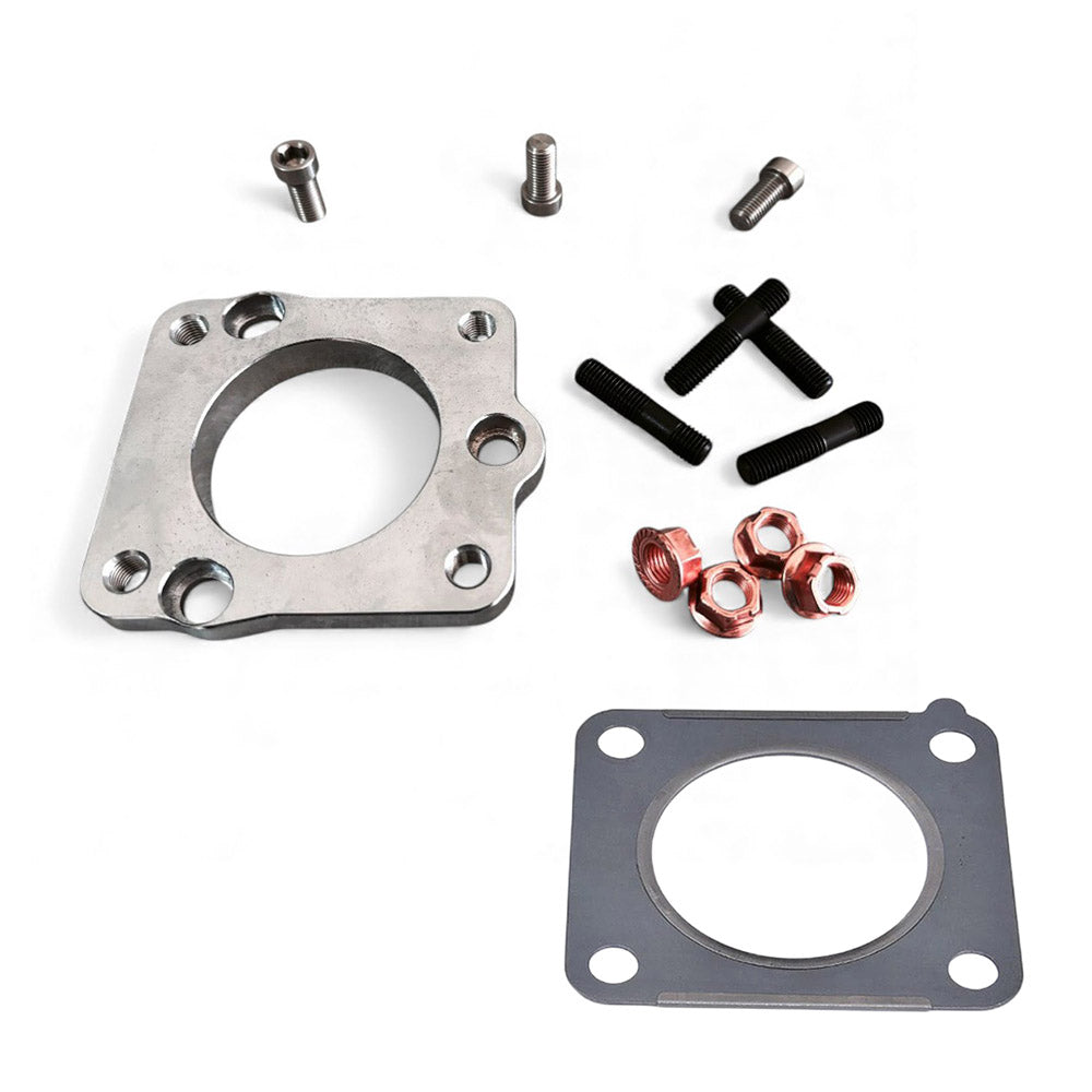 Abgaskrümmer-Adaptersatz passend für Toyota Land Cruiser 75, 79, 80, 105 1HZ 4,2L Diesel, 3-Loch-Krümmerausgang auf CT26-Turboeinlass