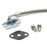 Top Mount AN4 Oil Feed Line & 3/4" ID Drain Soft Hose Kit For NISSAN RB20DET RB25DET with Garrett T3 T4 T04B T04E T04R