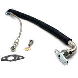 4AN Oil Feed & 3/4" Soft Hose Return Line For Toyota Land Cruiser 12HT HJ61 4.0L Diesel with CT26 Turbo