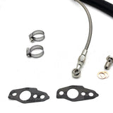 4AN Oil Feed & 3/4" Soft Hose Return Line For Toyota Land Cruiser 12HT HJ61 4.0L Diesel with CT26 Turbo