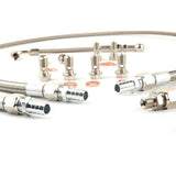 Oil Water Line Kit For Mitsubishi 6A13TT Galant Legnum VR4 TD03 Twin Turbo
