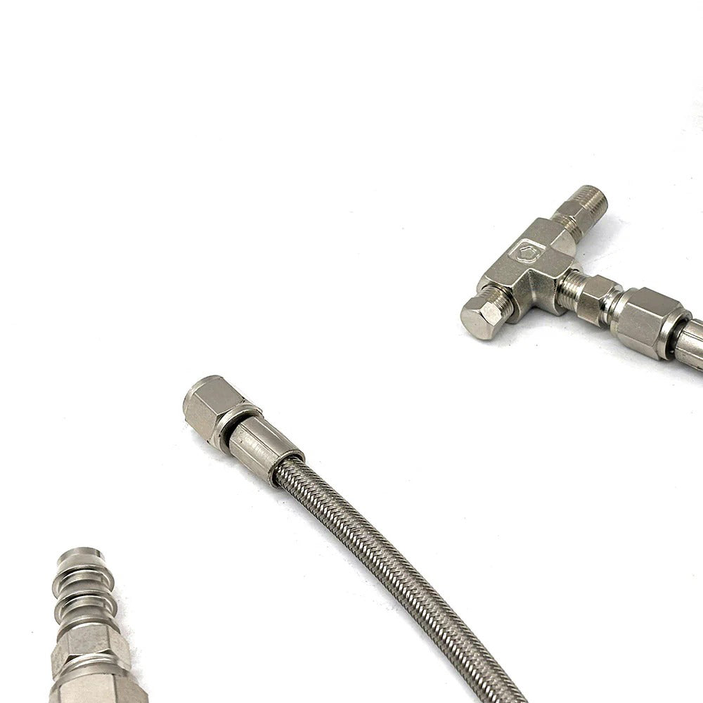 Universal Oil Water Kit with Filter for Garrett GT25 GT28 G25 G30 Ball Bearing Turbo  27.5" oil feed line