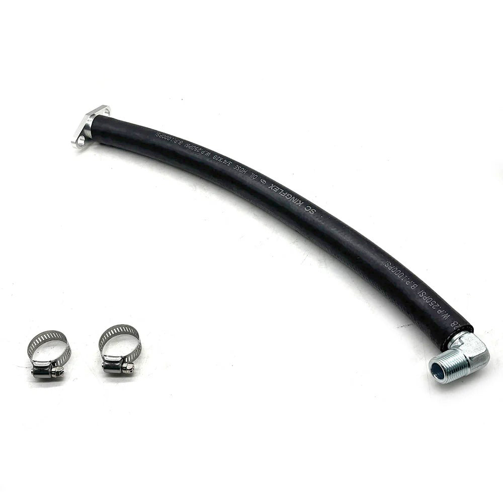 AN4 Ölzuleitung &amp; 3/4"-Ablassflansch-Kit für RB20DET und RB25DET mit serienmäßigem Nissan T3-Turbolader