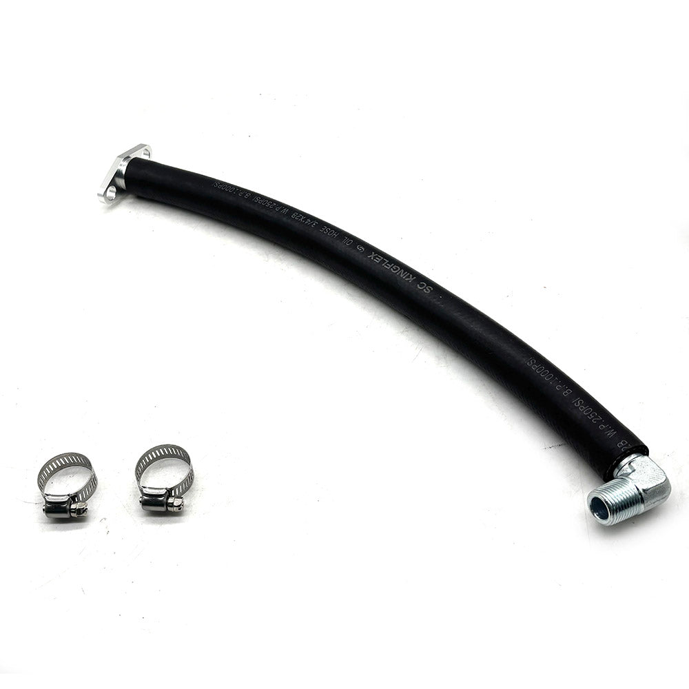 4AN Oil Feed & 3/4" Inside Diameter Soft Hose Return Line For BorgWarner S200SX-E S300SX-E
