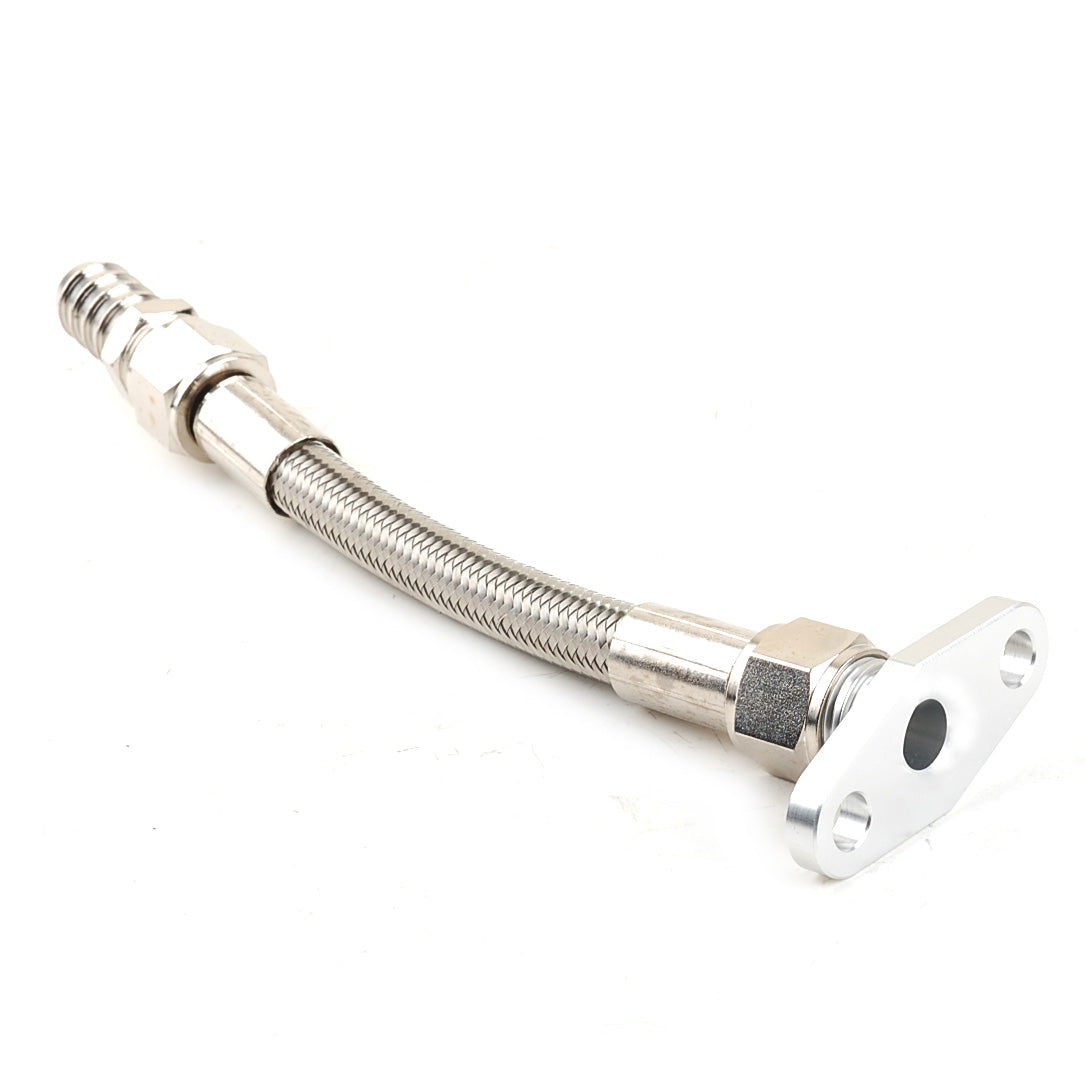 10AN Turbo-Ölrücklaufleitungssatz passend für BorgWarner S200SX S360 S363 S366 auf 20-mm-Schlauchanschluss
