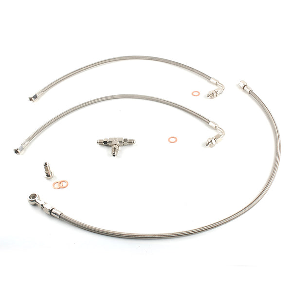 4AN Oil Feed Line For Nissan VG30DET with Twin Turbo Garrett GT25R GT28R GT30R Series
