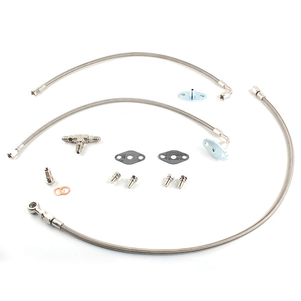 4AN Oil Feed Line For Nissan VG30DET with Twin Turbo Garrett T3/T4 & Greddy T67