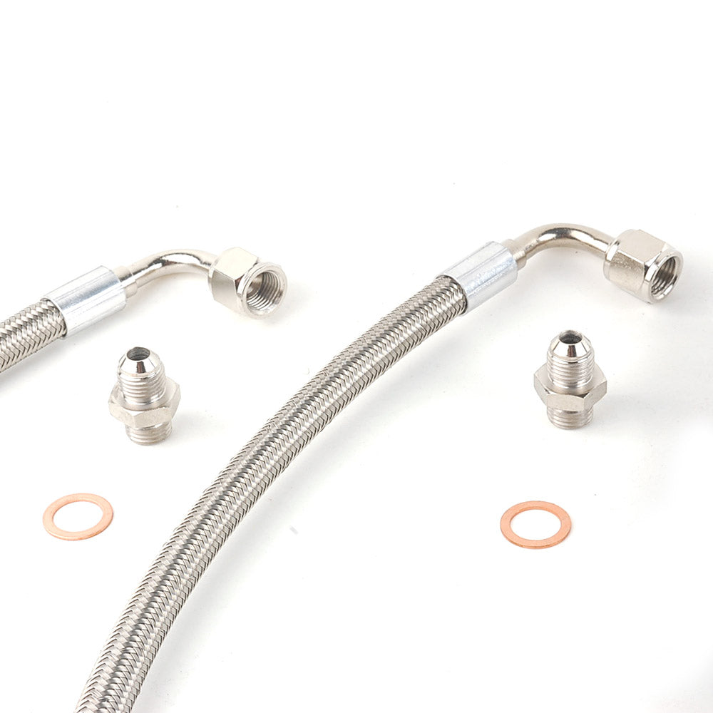 6AN Top Mount Oil Water Line For AUDI VW 1.8T Transverse 1998-2005 with GT28R GT30R