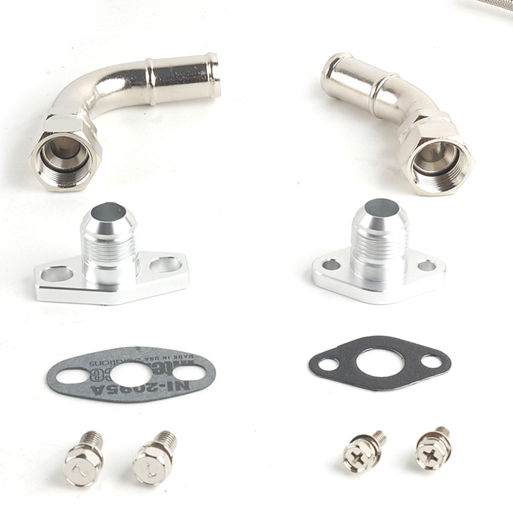 Öl- und Wasserleitung 6AN, oben montiert, für AUDI VW 1.8T quer eingebaut (1998-2005) mit GT28R GT30R