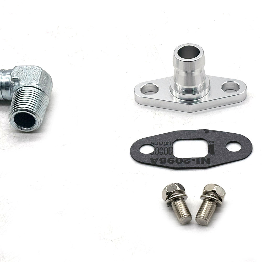 4AN Oil Feed & 3/4" Inside Diameter Soft Hose Return Line For BorgWarner S200SX-E S300SX-E