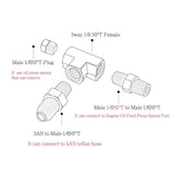 27.5" 3AN Oil Feed line For Mitsubishi TD02 TD03 TD04 M10x1.25mm / 1.5mm restrictor