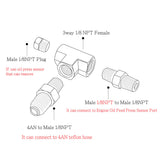 27.5" Universal Oil Feed Line For BorgWarner S300,S200, S366 S200SX-E S300SX-E with 1/8NPT 1/8"-27 T-Fitting