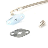 Universal Big Hole 27.5" Oil Feed Line w/ Flange For Garrett T67 GT Series HT18 K24 K26 2.5mm