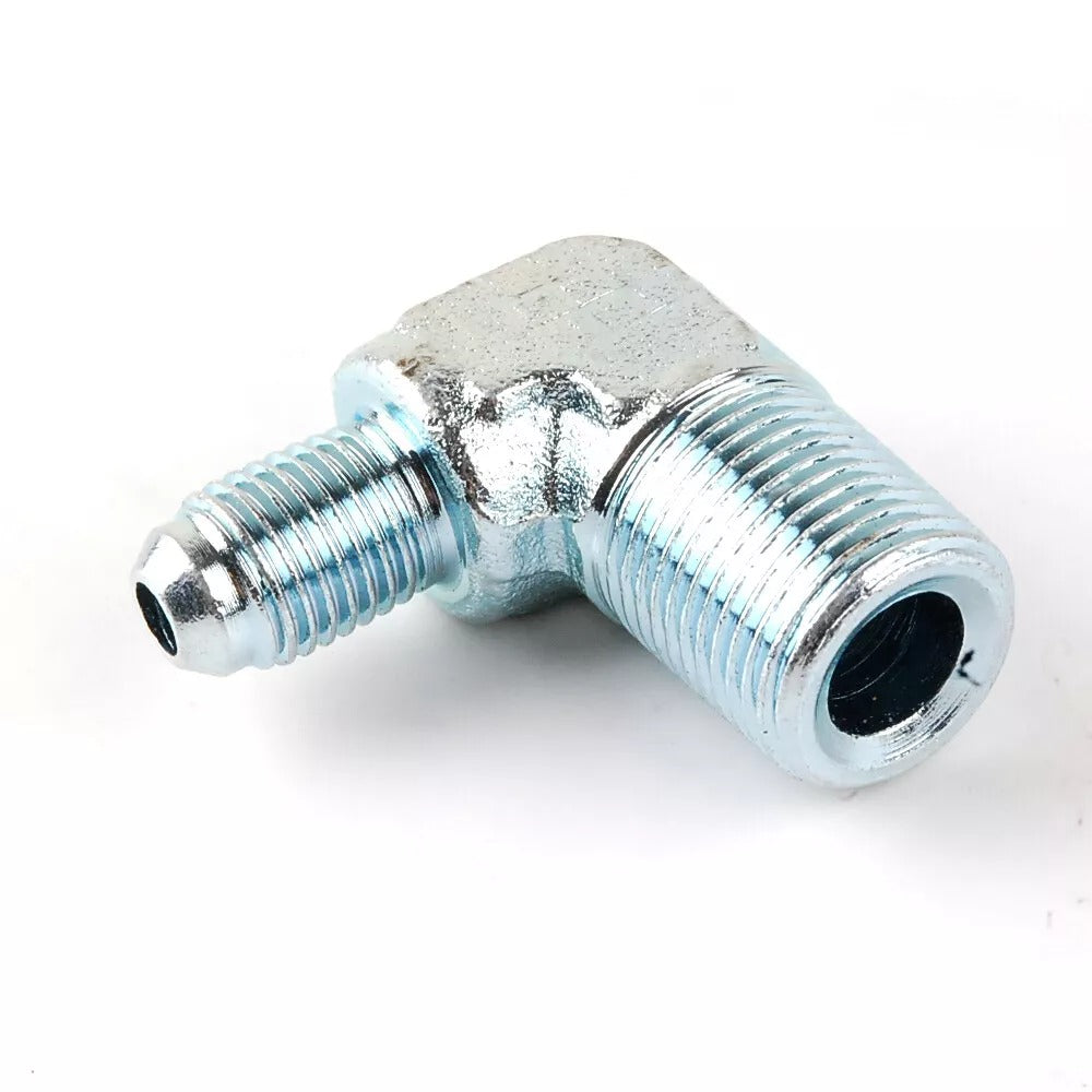 Filter Hsg and Engine Oil Supply Fitting BSPT to 4AN 90 DEG For EVO3 DSM & SRT-4