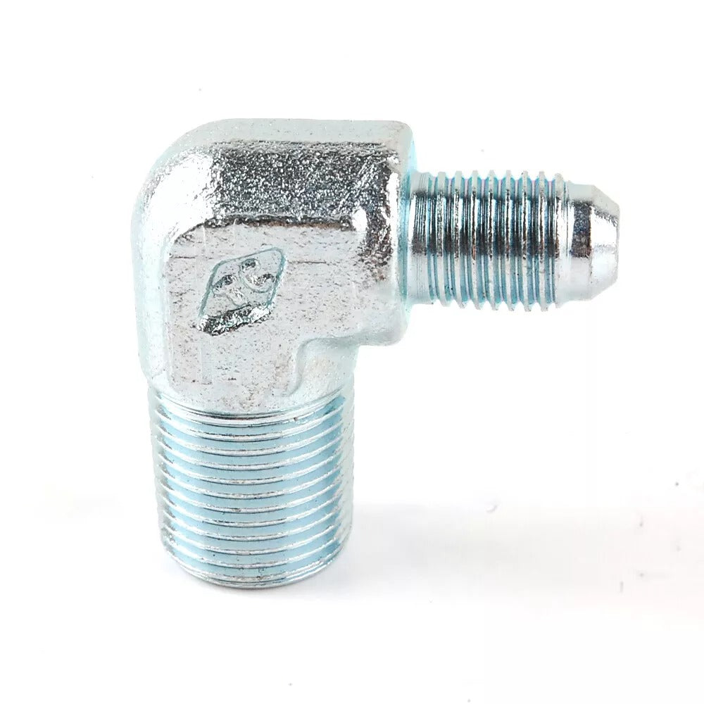 Filter Hsg and Engine Oil Supply Fitting BSPT to 4AN 90 DEG For EVO3 DSM & SRT-4