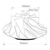 Compressor Housing and Wheel For Mitsubishi TD04H 04HL TURBO Upgrade to 19T w/ Super Back Repair 49189-84100