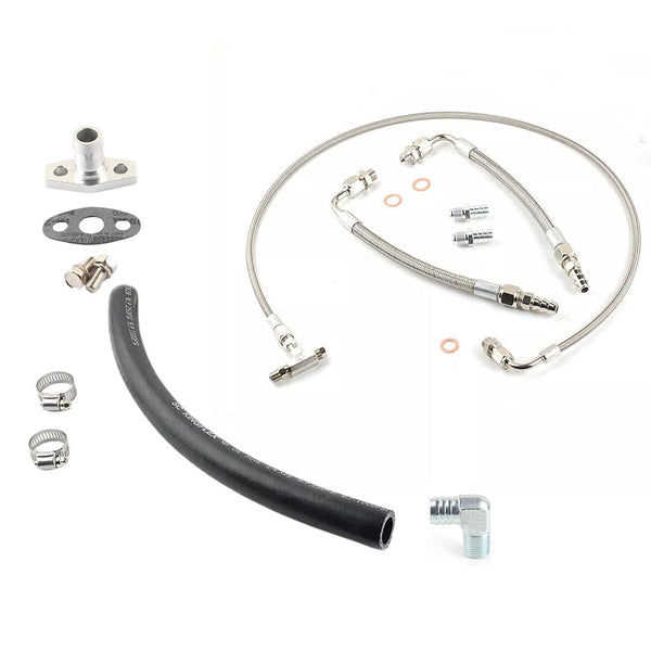 Universal Oil Water Line Kit For Garrett GTX3082R GTX3576R GTX3582R Ball Bearing