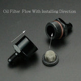 4AN Oil Feed Line w/ Filter for Honda B16 B18 D15 D16 GT25 GT28 GT30 GT3540 GT3582 Ball Bearing