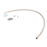 Universal Big Hole 27.5" Oil Feed Line w/ Flange For Garrett T67 GT Series HT18 K24 K26 2.5mm