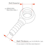 Steel Banjo Adapter Fitting 12mm to 3/8"(9.5mm) Barb