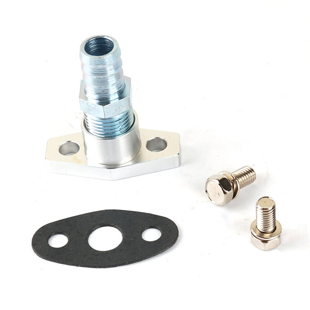 5/8" Barb Aluminum Oil Return Flange For Garrett GT25R GT28R GT30R Turbos