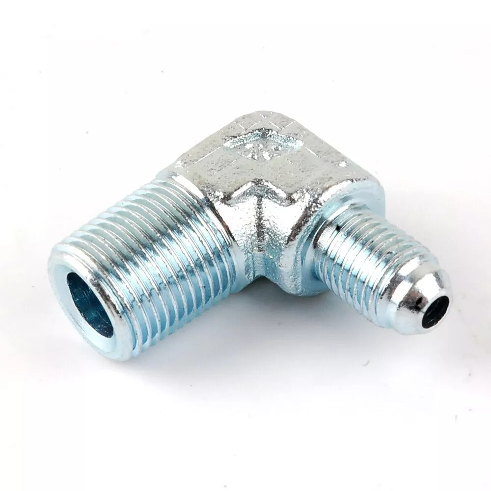 Filter Hsg and Engine Oil Supply Fitting BSPT to 4AN 90 DEG For EVO3 DSM & SRT-4
