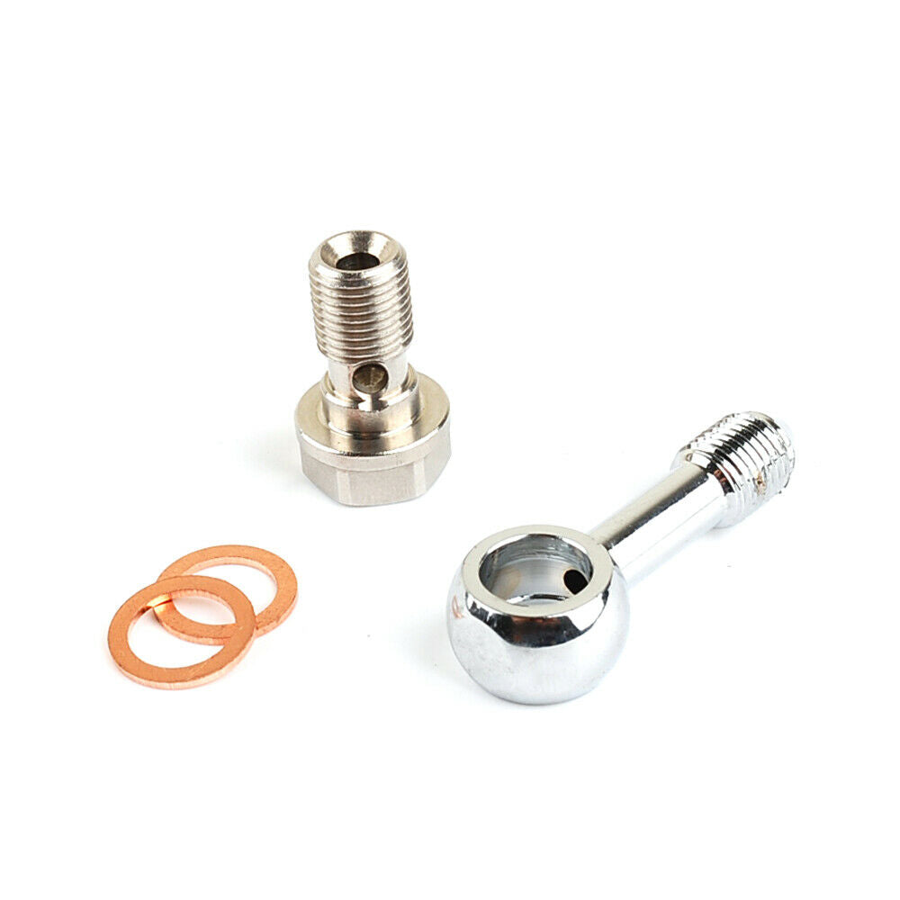 SS Banjo Bolt Kit 3AN to M10x1.0mm oil feed & pressure & Brake & Clutch Line
