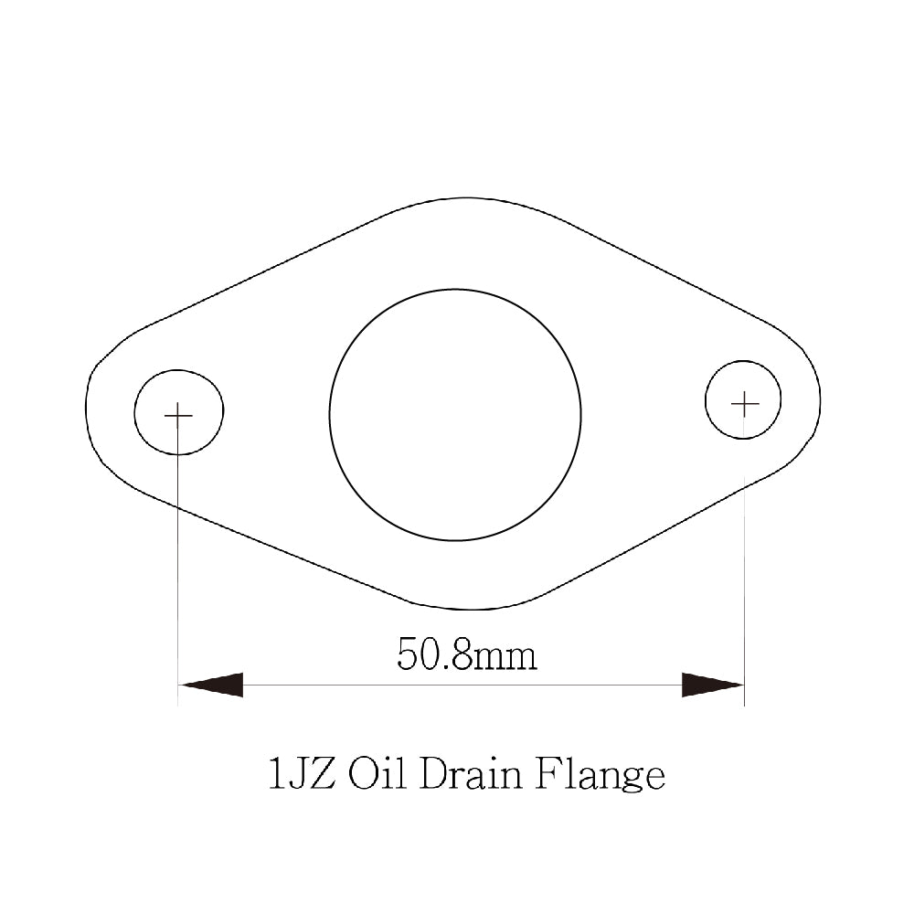 10AN Flange Kit Oil Drain Line w/Garrett GT2860 GT3582 Journal & Ball Bearing  on 1JZ 2JZ Engine