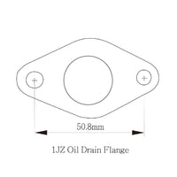 45Deg 5/8" 16mm Steel Oil Drain Engine / Block side Flange for TOYOTA 1JZ / 2JZ