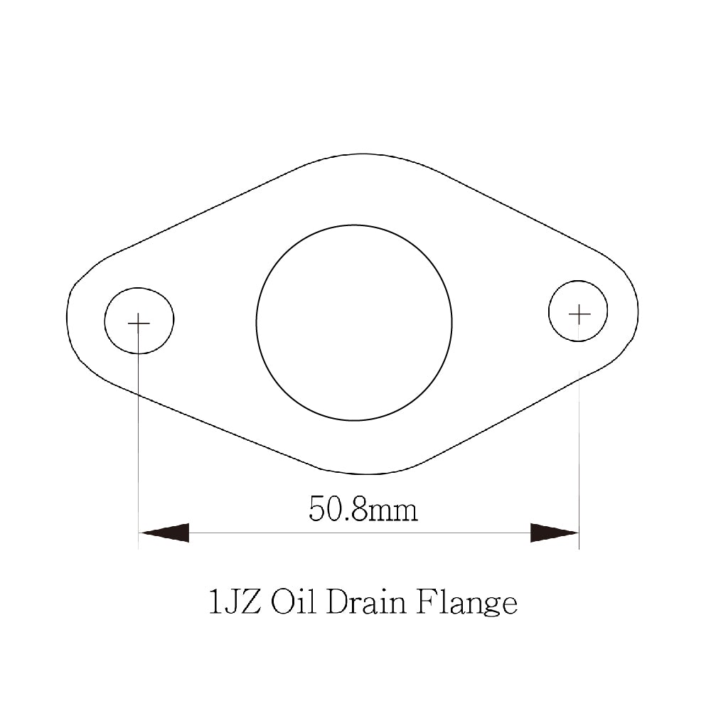 8AN AN8 Turbo Oil Drain Engine / Block side Flange For TOYOTA 1JZ/ 2JZ