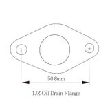 3/4" 45Deg Oil Drain Engine / Block Side Flange for TOYOTA 1JZ / 2JZ Oil Pan