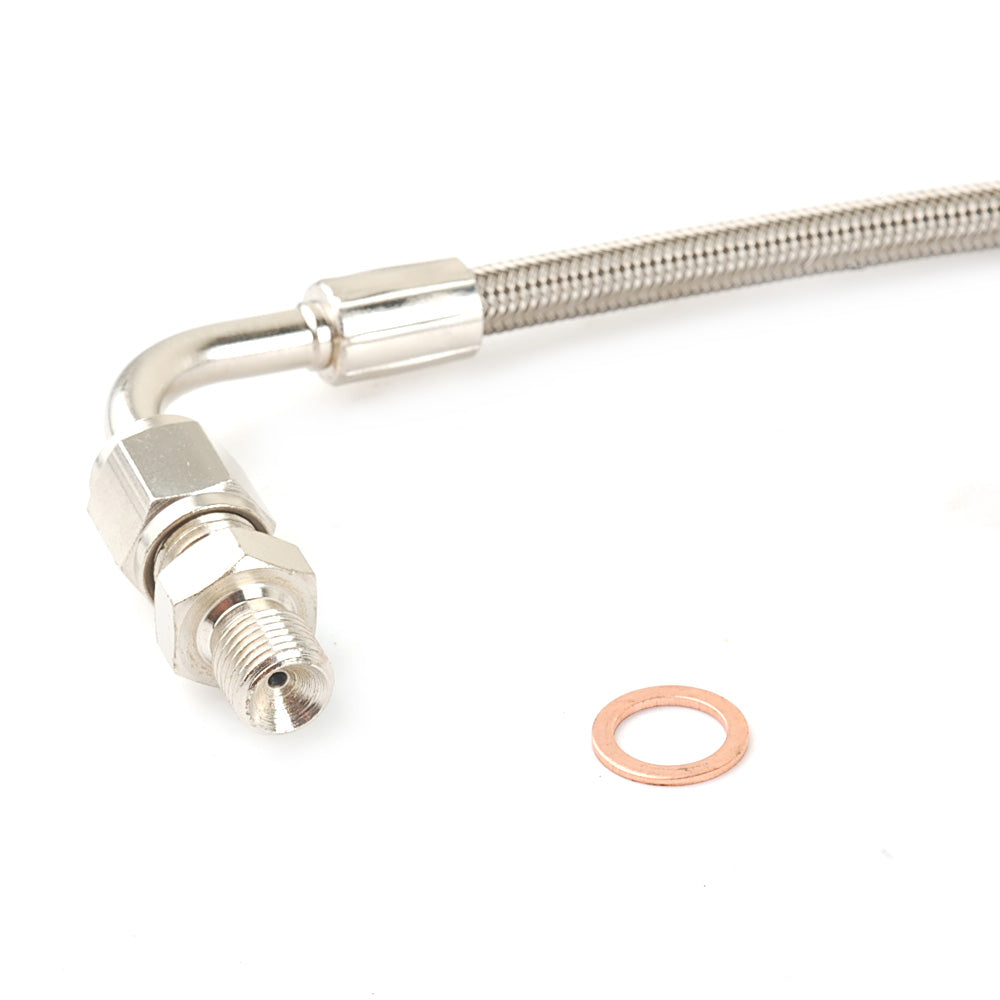 40 Zoll lange 4AN Universal-Ölzuleitung, M10 x 1,25 mm Steigung, für MHI TF035HM TD04 Trust Greddy T517Z T518Z ölgekühlte Turbolader