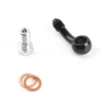 3AN To M10 x 1.25mm pitch 40 Deg Black Banjo with Bolt Kit / Brake Fitting