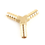 3way Y Shaped Brass Fitting with 3/8" Barb Fuel Water & Air